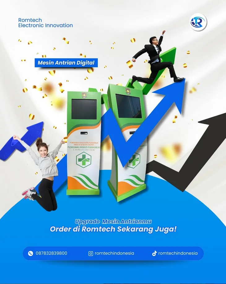 Mesin Antrian Digital - Produk ROMTECH Indonesia